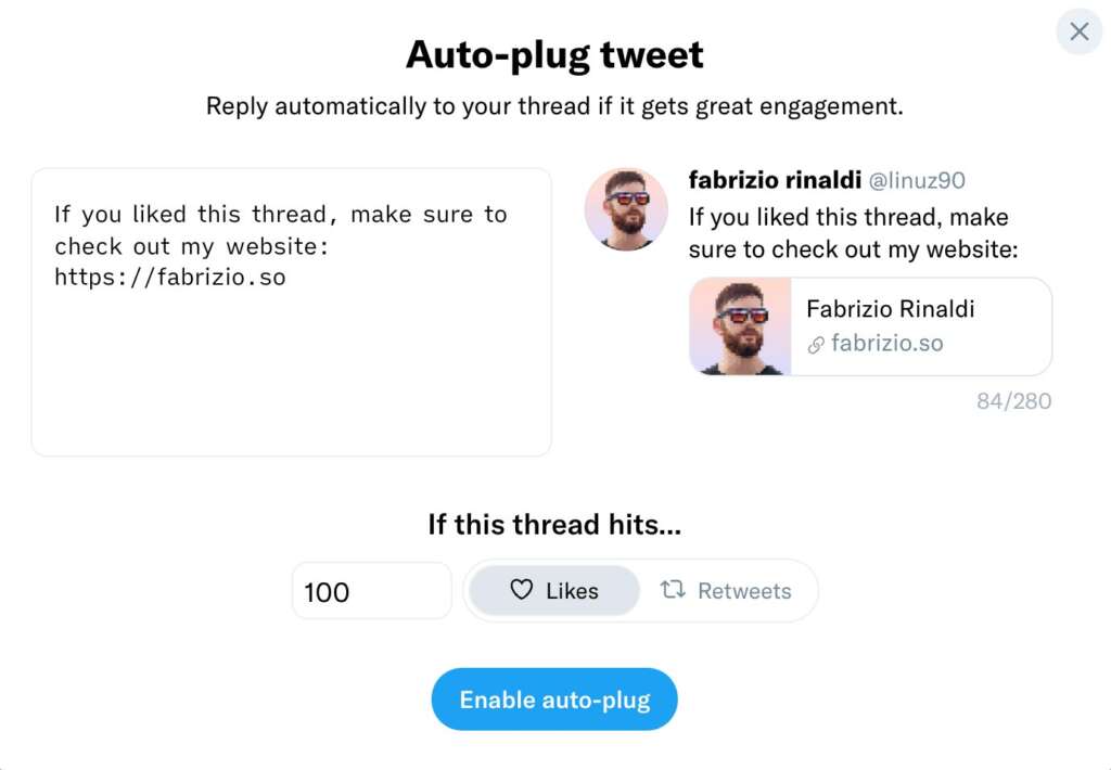 Twitter Auto Plug